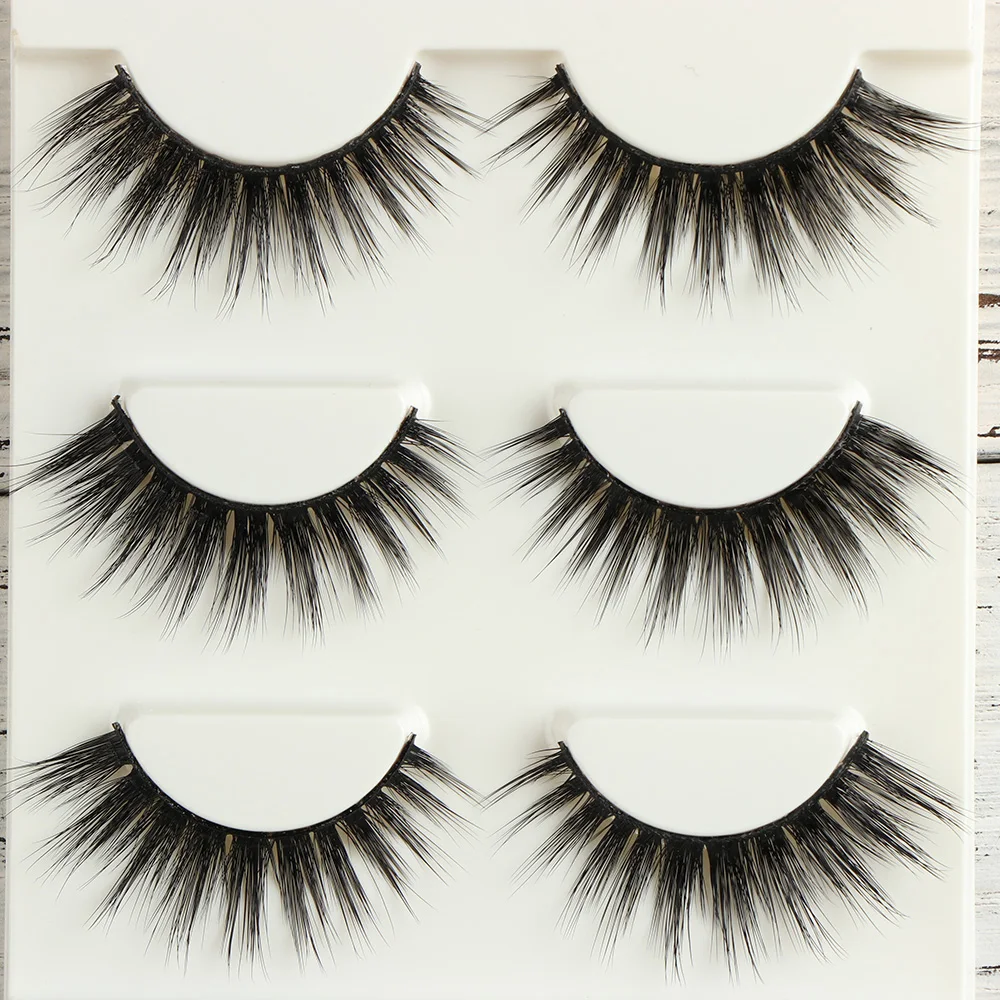 

3Pairs/Set F5 Natural Long False Eyelashes Make up Cross Cilia Mink Hair Thick Fake Eye Lashes Makeup Beauty Extension Tools