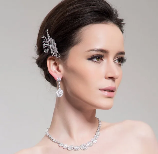 Cubic Zirconia Wedding Drop Earrings For Women 18k Gold Plated Evening Party Bridal Dangle Earring Fine Jewelry Brincos Pingents   7