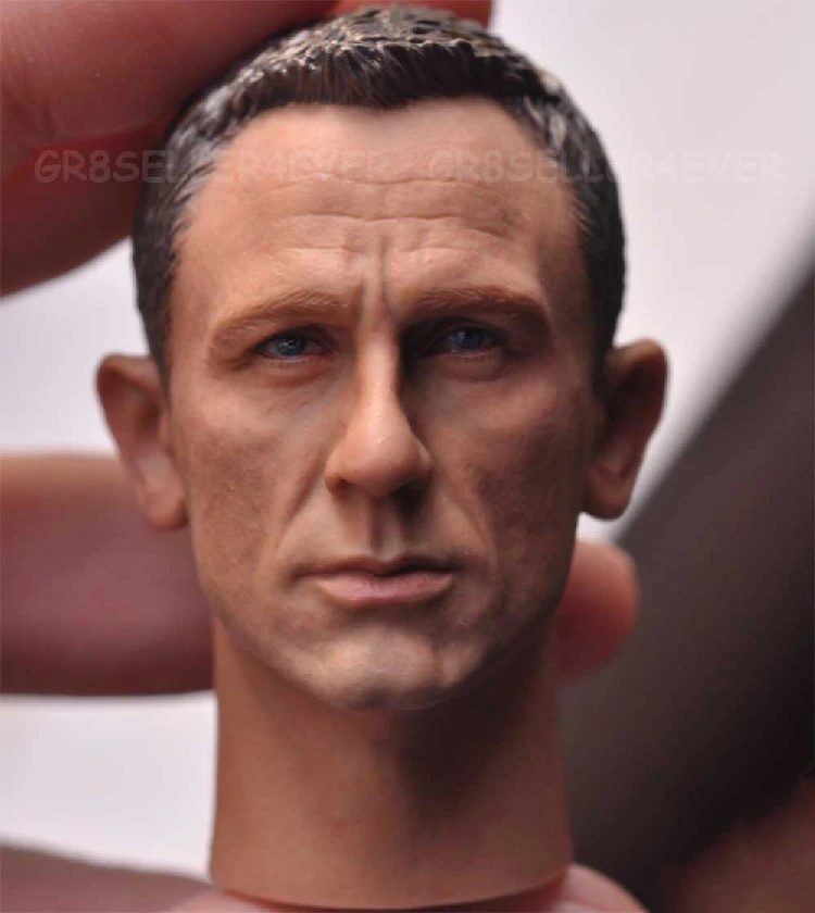 

1/6 male Head Sculpt for 12" Action Figure body soldier head model toy Daniel Craig James Bond 007 Agent