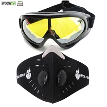 WOSAWE Лыжная маска для лица для сноуборда зимние очки для снегохода ветрозащитные очки для катания на лыжах очки для мотокросса и велоспорта с фильтром для рта