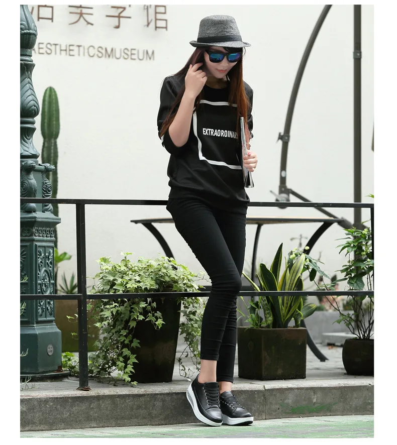 Tonificação Sapatos Lacing Preto Mulheres Brancas Tênis