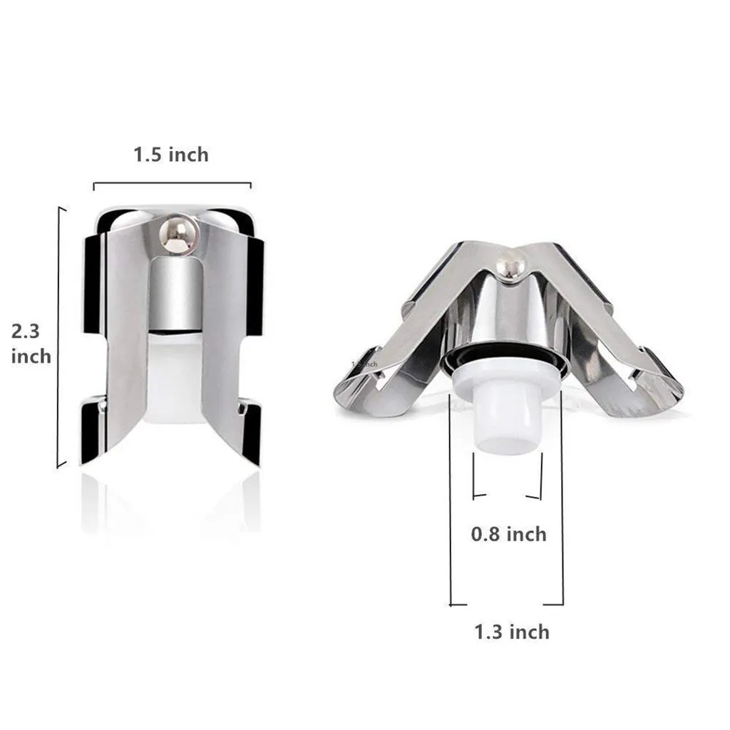 3 шт нержавеющая сталь затычка для бутылок с шампанским сверкающая бутылка для виноградного вина пробка вакуумный упаковщик бутылка для ликера Пробка Крышка Бар 1n30