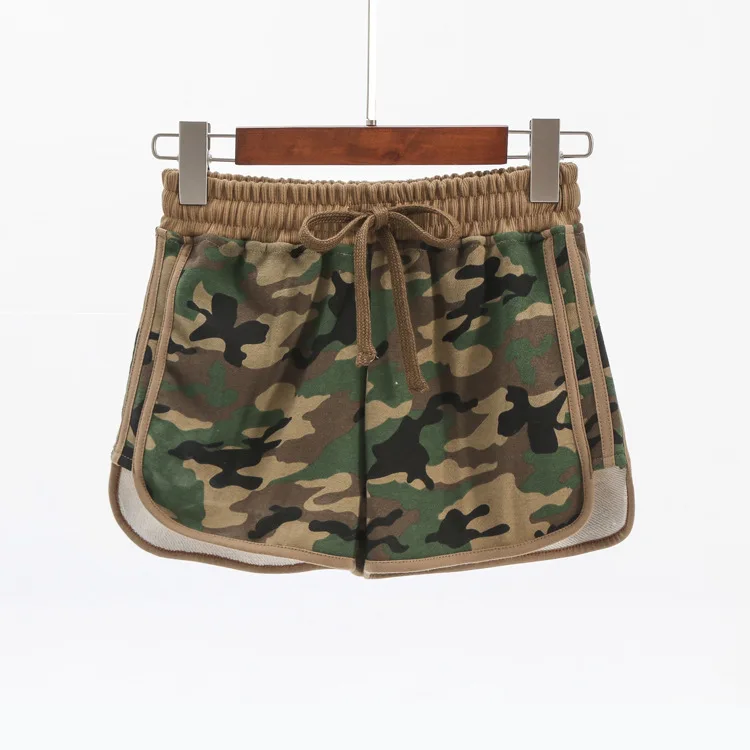 elastic waist shorts , cotton terry fitness camouflage Shorts,cotton