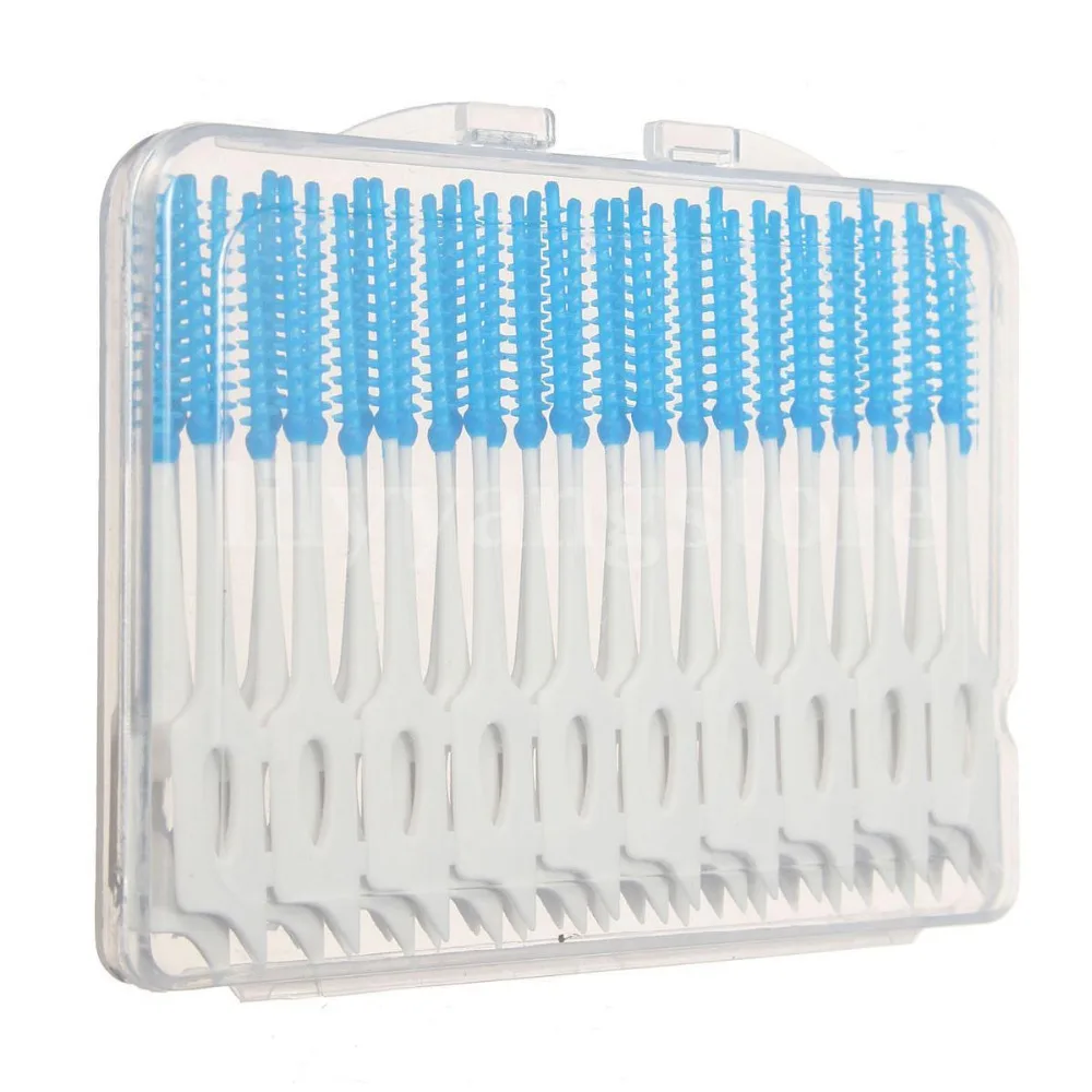 Useful 40pcs Interdental Floss Brushes Dental Teeth Oral Care Clean