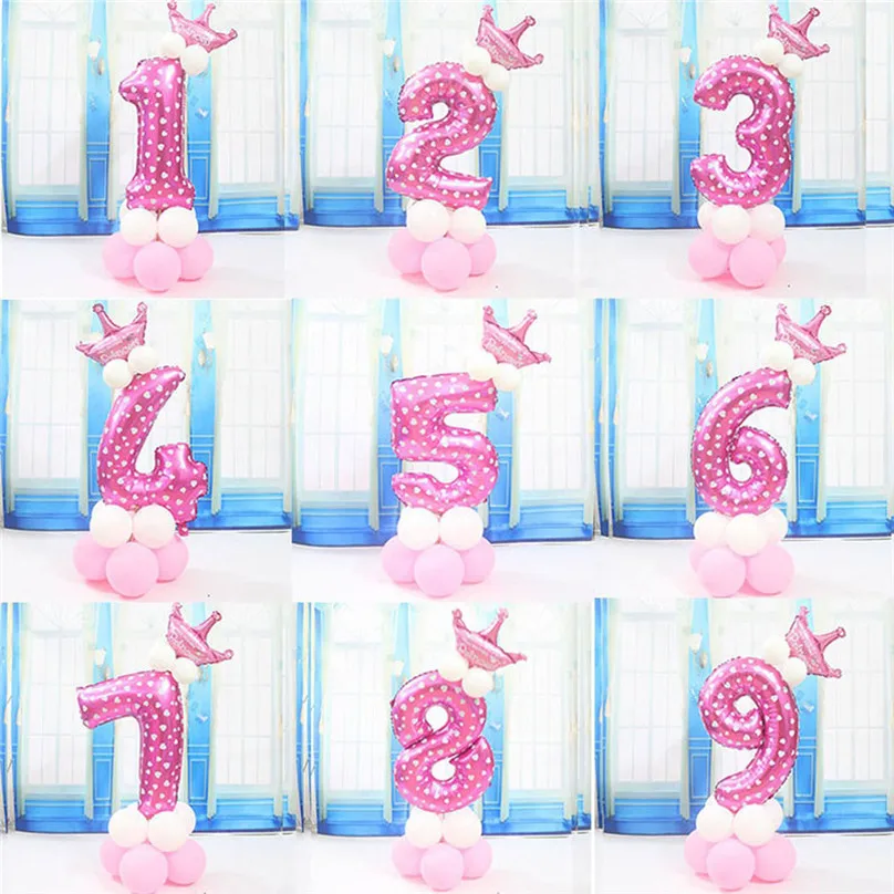 Birthday Balloons Air Helium Number Balloon Figures Happy Birthday Party Decorations Kids Baloons Birthday Balon #3d18 (12)