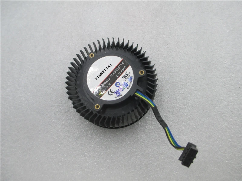 Бесплатная доставка FD6525H12D 65 мм 12V 1.3A 4 Pin видеокарты охлаждающий вентилятор для AMD