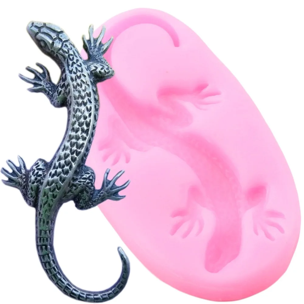 3D силиконовая форма для ящерицы Gecko Salamander помадка инструменты украшения торта