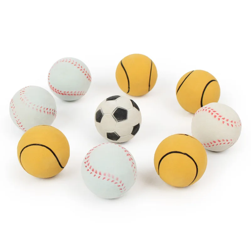 Dog Toy Soccer Basketball Tennis Softball Shape Solid Dog Ball Bite Dog