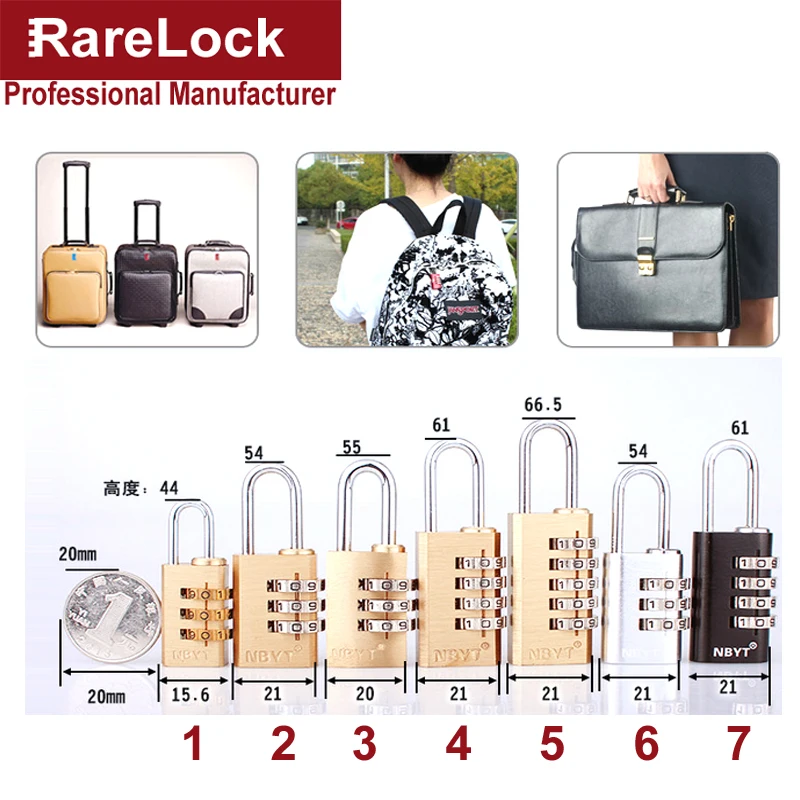 Rarelock Combination Lock Digital Password Lock Plus Padlock For