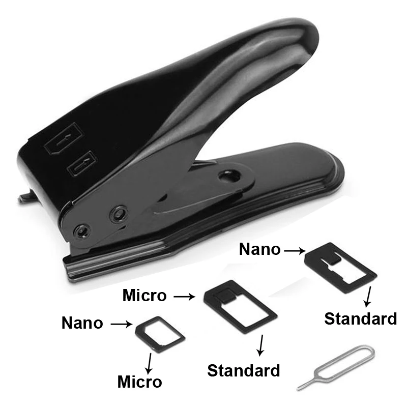

Dual Nano Sim Cutter for iPhone 5/ iPhone 4S 4 (with 3 SIM Card Adapter + Sim Card Tray Holder Eject Pin Key Tool)