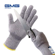 Модернизированные тонкие мягкие новые GMG серые HPPE со стальным сертификатом CE анти-порезы перчатки рабочие защитные порезы перчатки EN388 анти-порезы