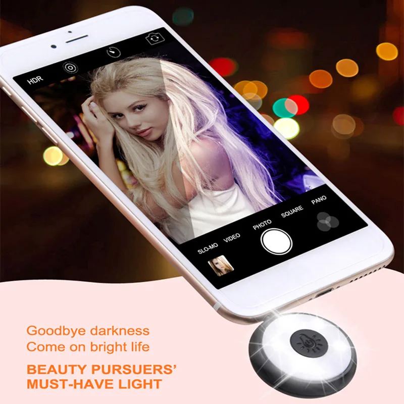 

JingTider Portable Led Selfie Flash Light 3 kinds of brightness Universal Mini Flashlight Fill Light For All 3.5 mm jack Phones