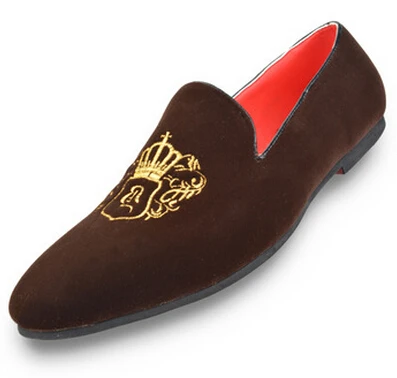 Moccasins Bottom Summer Fashion slip Wedding Men On New Red Velvet w0tFT1wqH