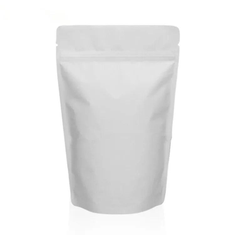 50 шт стоячая матовая белая алюминиевая фольга Ziplock сумка Doypack кофе Бобы Упаковка