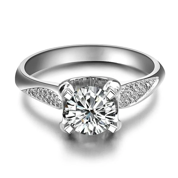 florid beautiful 1ct lab synthetic diamonds ring 750 gold jewelry xmas valentine gift for girl ring - Girl Wedding Rings florid beautiful 1ct lab synthetic diamonds ring 750 gold jewelry xmas valentine gift for girl ring - Girl Wedding Rings