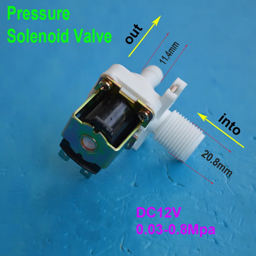 

DC 12V 0.03-0.8Mpa Electric Solenoid Valve Magnetic Vertical flow Water Air Inlet Flow Switch 1/2