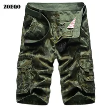 ZOEQO мужские бриджи, бермуды masculina de marca мужские повседневные мужские шорты Карго Camo карго шорты, военный камуфляж шорты