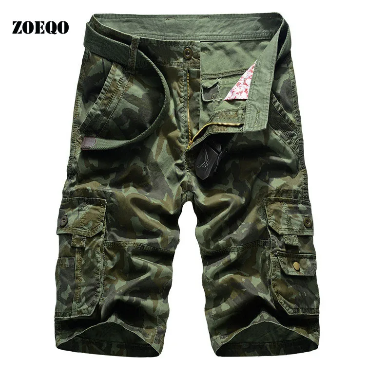 

ZOEQO Men cargo Shorts bermuda masculina de marca Men Casual Cargo Shorts men Camo Cargo Shorts Military Camouflage Short