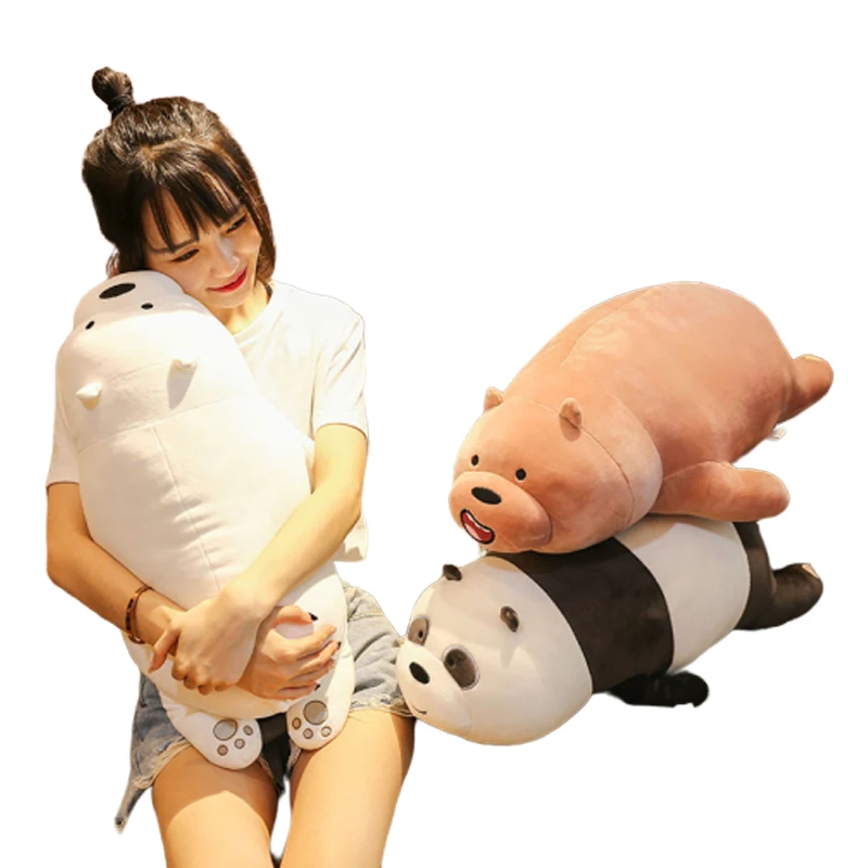 

1pc 35-90cm We Bare Bears Plush Toys Kawaii Stuffed Panda Brown White Bear Toys Doll Pillow Cushion for Girls Birthday Gift