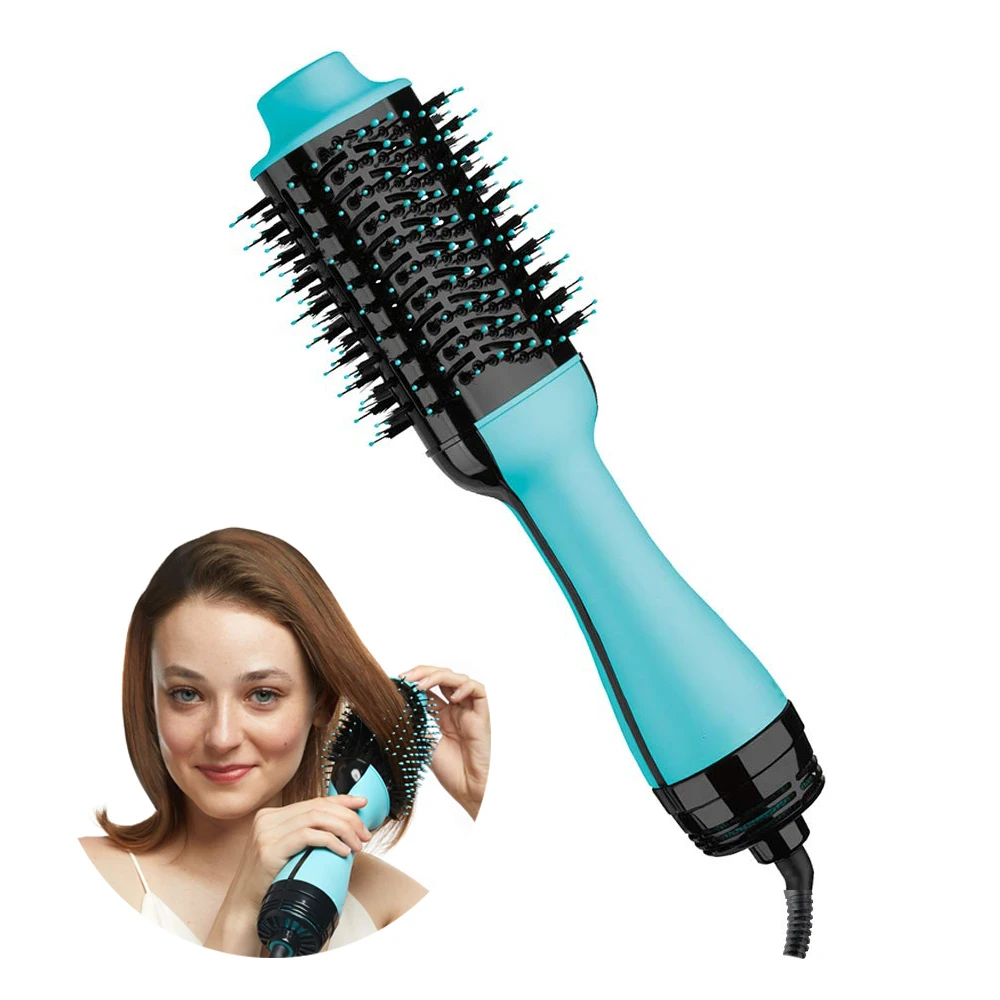 

Hot Air Brush Hair Drying & styling One Step Hair Dryer & Volumizer 3-in-1 Ionic Styler for Straightening Curling Smooth Frizz