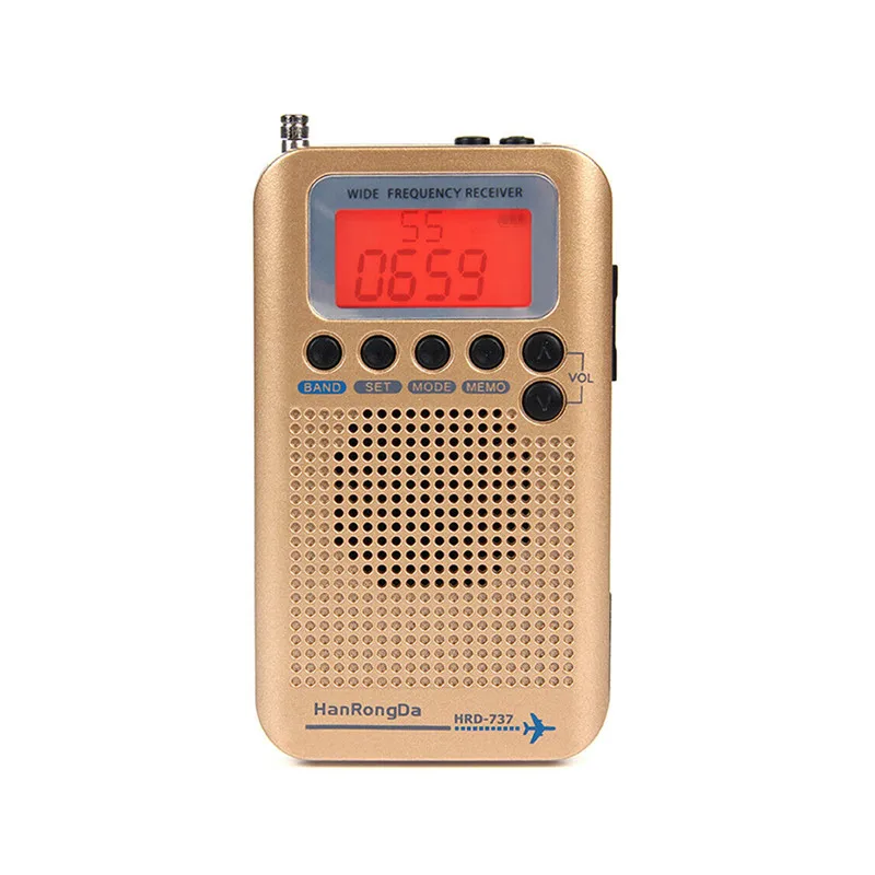 Авиационный диапазон радио кросс-кантри хобби VHF канал приема многофункциональное полнодиапазонное радио - Цвет: Оранжевый