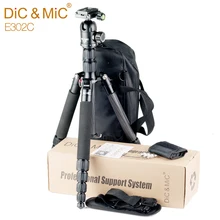 DiC et Micro E302C en fiber de carbone Portable voyage mefoto dslr manfrotto stand professionnel caméra trépied pour tripode lumière stand triposd