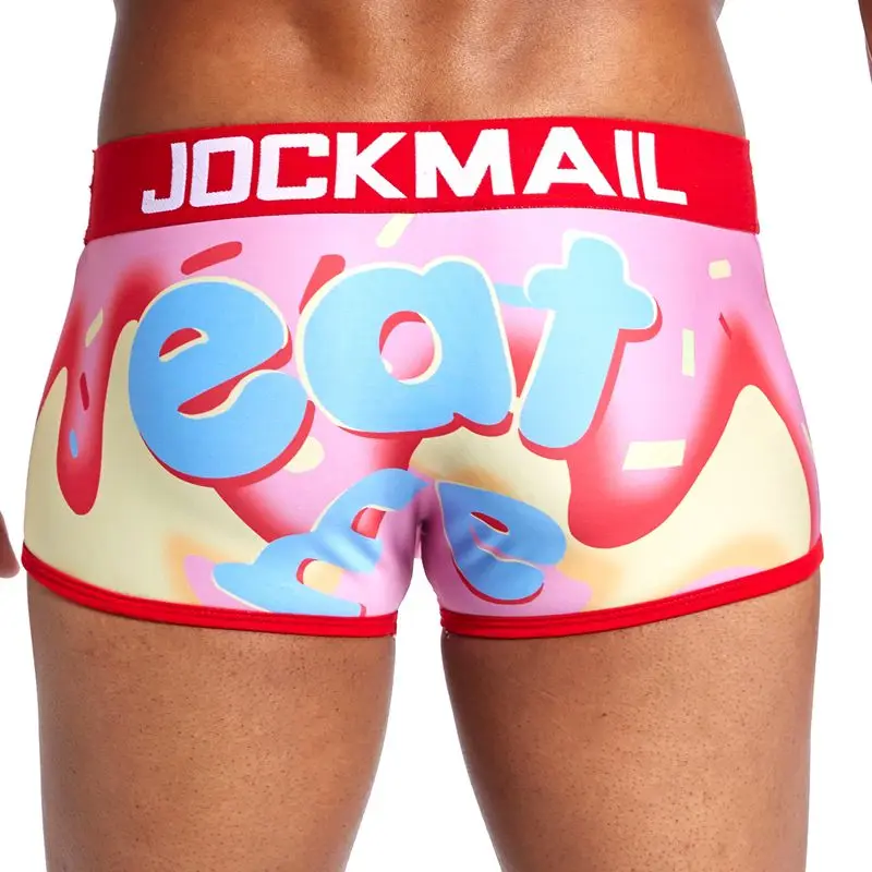 Бренд jockmail, сексуальное мужское нижнее бельё, мужские боксеры игривый печатных нижнее белье боксер самакуэка Мужские Трусы calzoncillos слипы, Лидер продаж