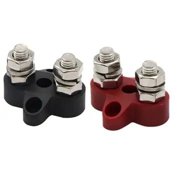 

DC 48V Bus Bar Dual M8 M6 Heavy Duty Positive Power Distribution Studs Terminal Block with Screws