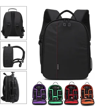 

GTF DSLR Camera Bag Shoulder Backpacks Waterproof 12" Laptop Case Removable Interior Dividers Rain Cover Outdoor Photograpy Bag