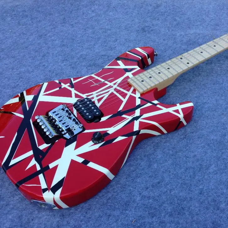 

Speical Handmade EVH Electric Guitar JS-45 Good Sound Black And White Stripe fr Bridge