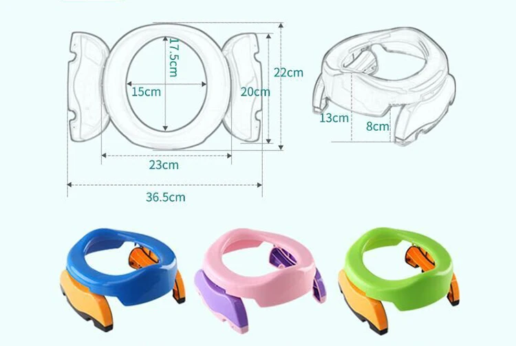 Детское сиденье для путешествий, складное портативное сиденье для унитаза, детское пластиковое дорожное сиденье для унитаза с мочи, сумка для обучения