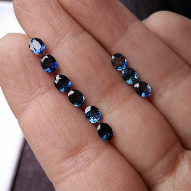 Ослепительный натуральный сапфир свободный драгоценный камень 4 мм * 5 0 35 Ct