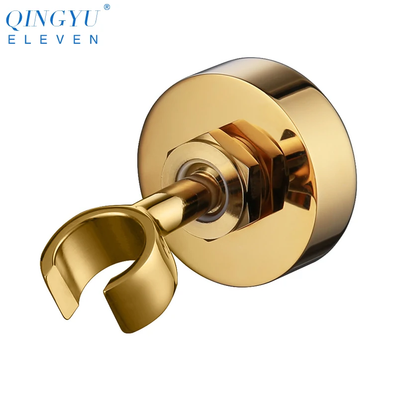 

QINGYU ELEVEN brass shower head holder bathroom wall mounted adjustable electroplated brushed shower bracket dropshipping