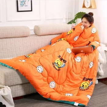 

Winter Lazy Quilt with Sleeves Winter Quilt Home Bedding Comforter Printed Edredom Keep Warm Winter Duvet With Filling