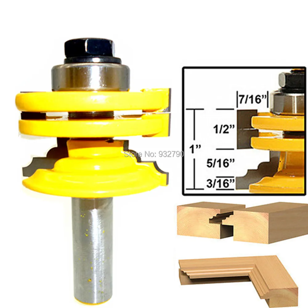 Classical Ogee Glass Door Router Bit 1/2" Shank Rail Stile Reversible