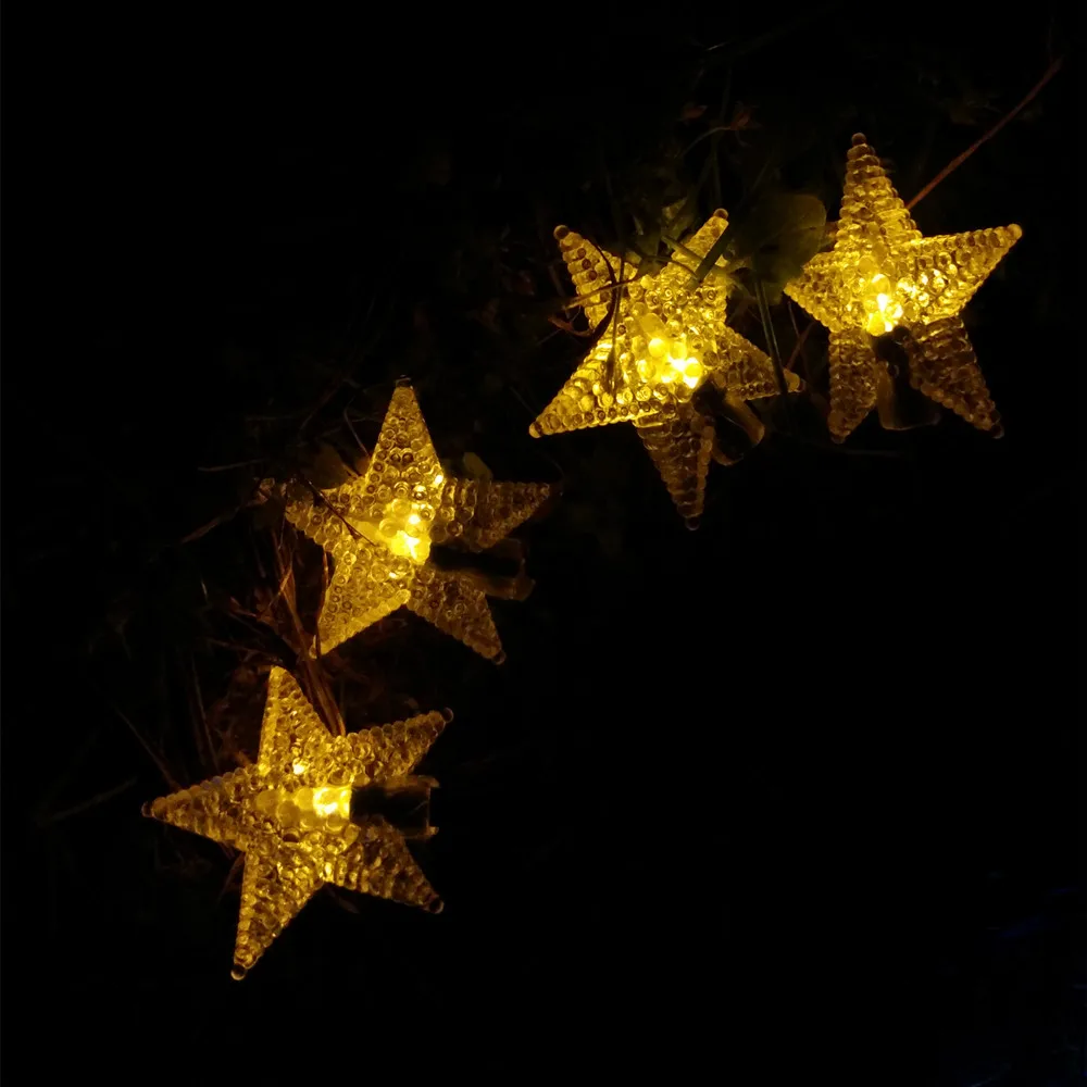 2017 star light led outdoor christmas lights for holiday Christmas Party New Year decoration luces de navidad para exterior - warm white