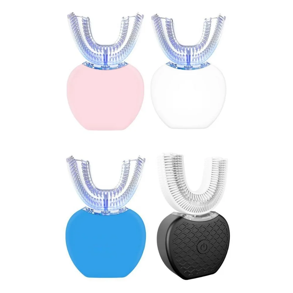 Cena Automatyczna szczoteczka do zębów w kształcie litery U, ultradźwiękowy, 360 stopni, z niebieskim światłem do wybielania i sterylizacji