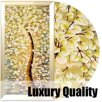 

Modern classic Art Deco floral fabric painting decorative painting on canvas bedroom painting three-dimensional relief painting