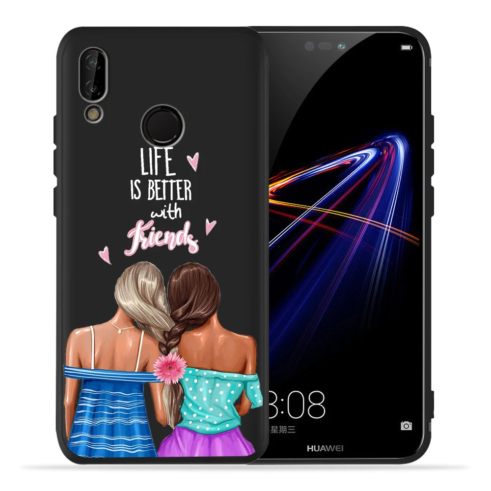 Чехол для huawei P30 Pro для huawei p20 lite mate 20 Honor 8 10 PSmart с коричневыми волосами Mama Baby mouse Super Mom Girl Etui, чехол - Цвет: 05