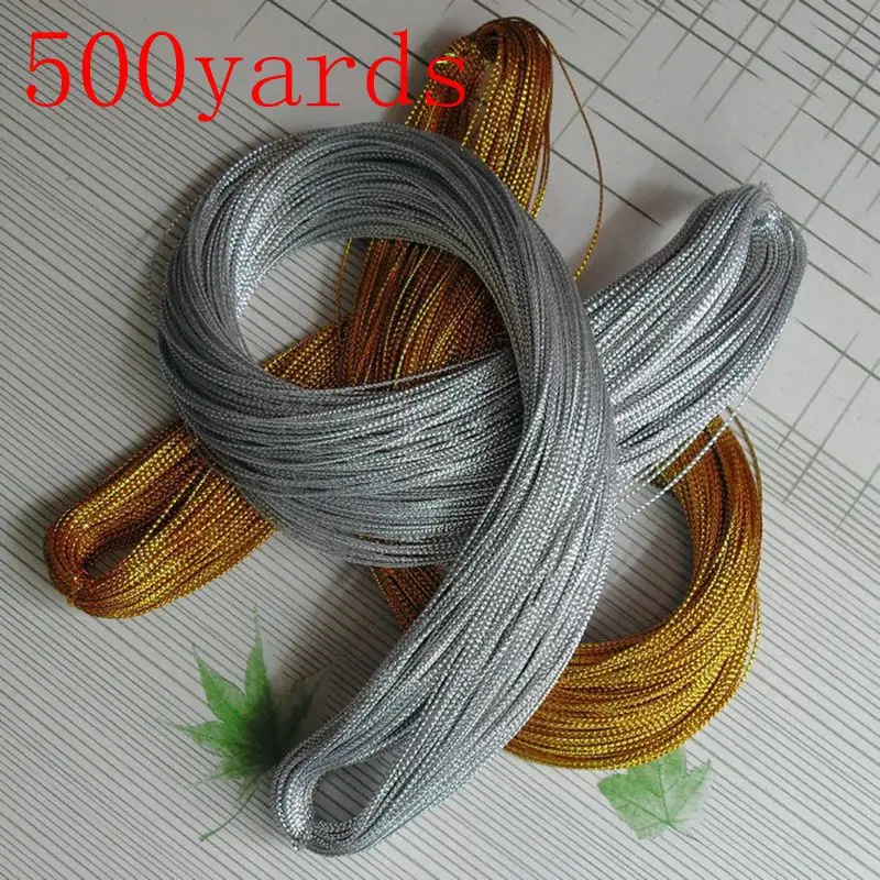 

Gift Box Packing Gold Silver Beading Cord String Thread 16 Colors 1mm DIY for Wedding Party Tag Accessories 500 yards/lot