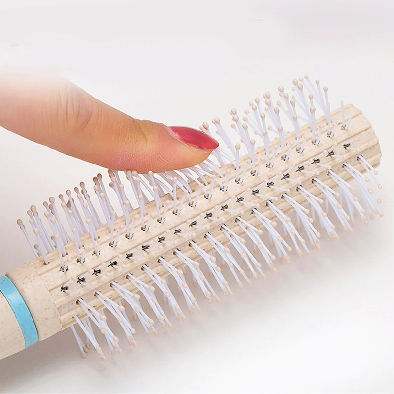 

Round Hair Comb Brush Styling Tool Wheat Straw Portable for Salon Girls Hairdressing @ME88