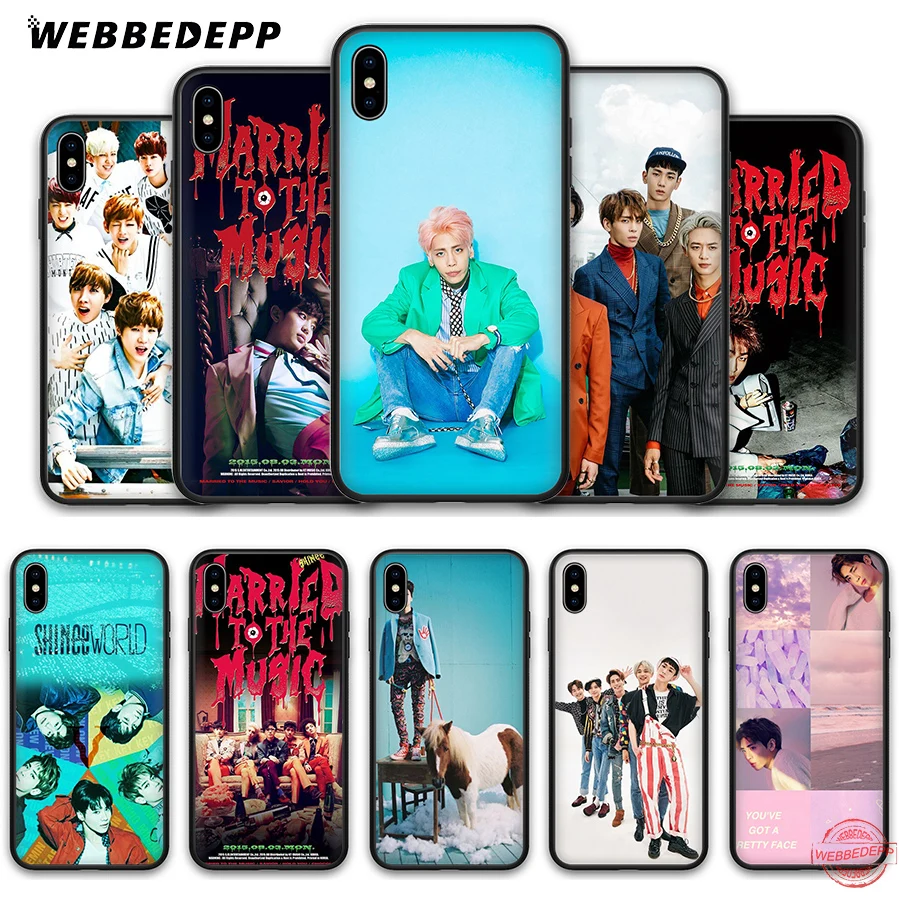 WEBBEDEPP SHINee KPOP мальчиков мягкий силиконовый чехол для телефона для Iphone 5, 5s, SE 6 6 S 7 8 плюс XR X XS Max