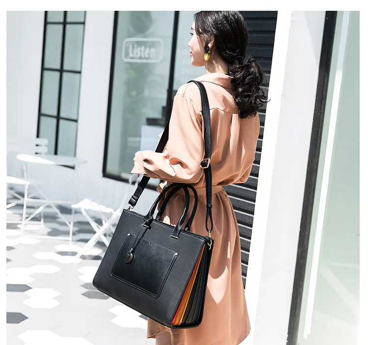 2019 nueva marca Kinmac PU bolso de cuero bolsa de mensajero para ordenador portátil de 13 pulgadas caso para MacBook Air... pro 13,3