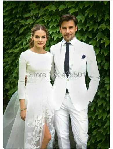 2016 Wedding font b Suits b font For font b Men b font Handsome White font
