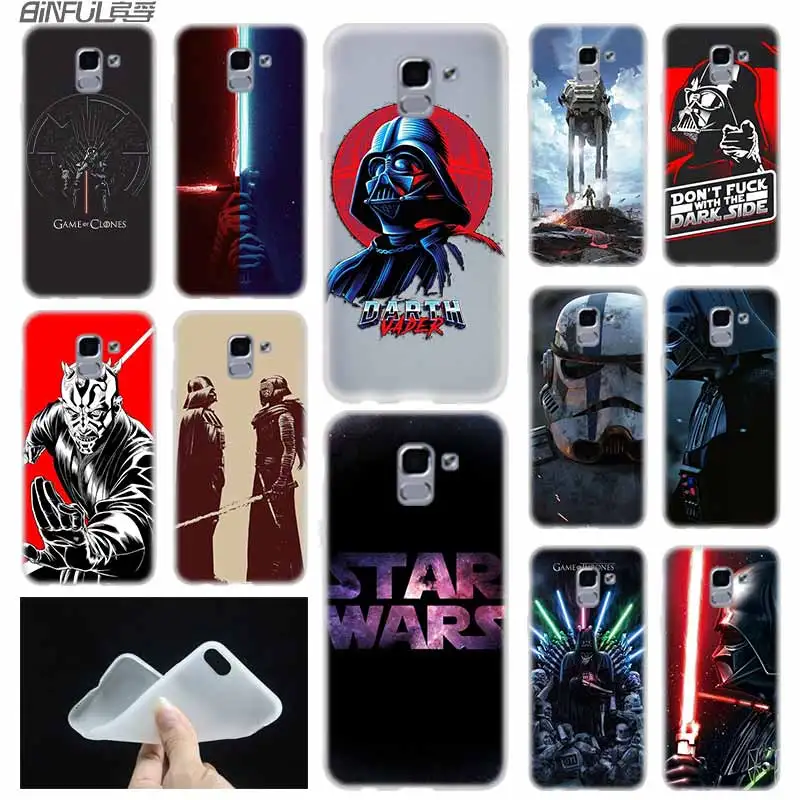 

case Soft Cover TPU Coque For Samsung Galaxy J6 J8 J5 J7 J4 Core Plus 2018 2016 2017 EU Prime Pro Ace Star Wars Darth Vader