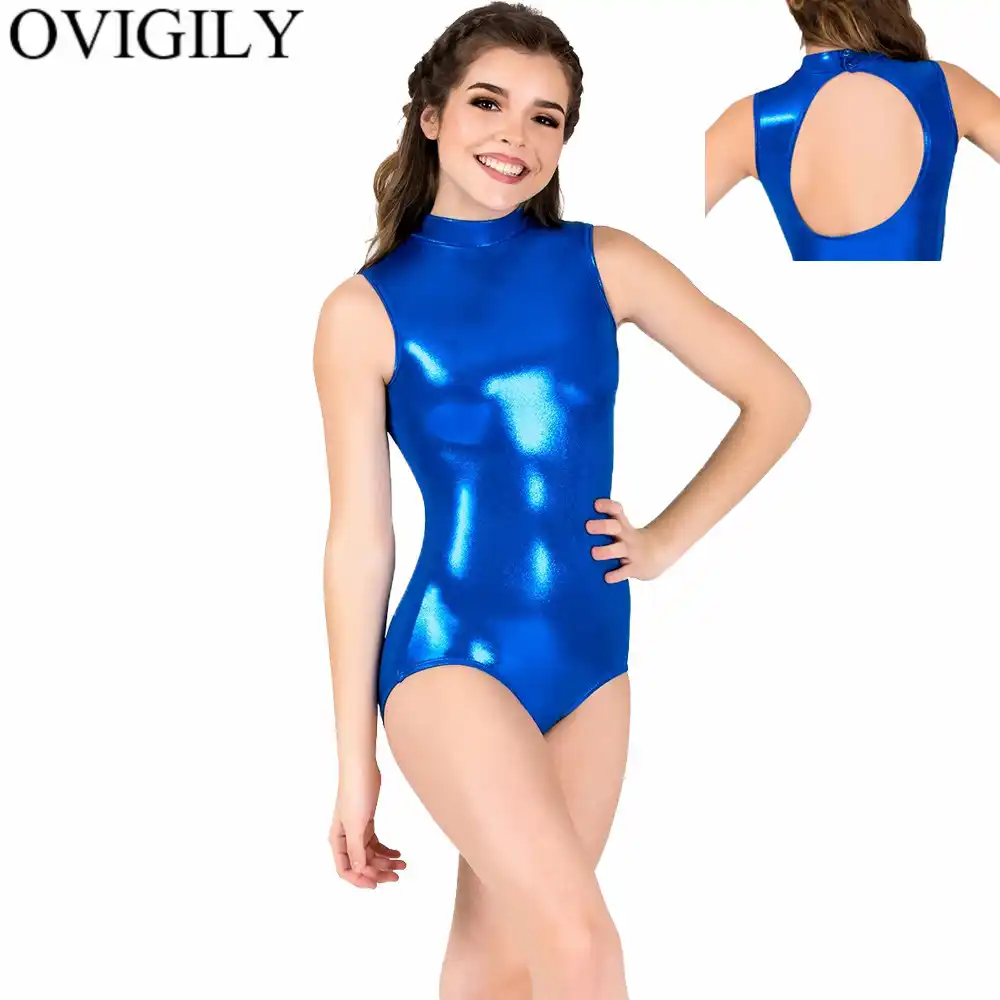 metallic leotard