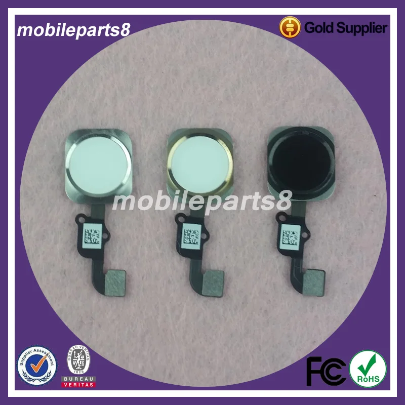 

DHL Free Shipping Home Button Flex Cable Assembly for iPhone 6S 6S plus home button with flex cable balck or white or gold