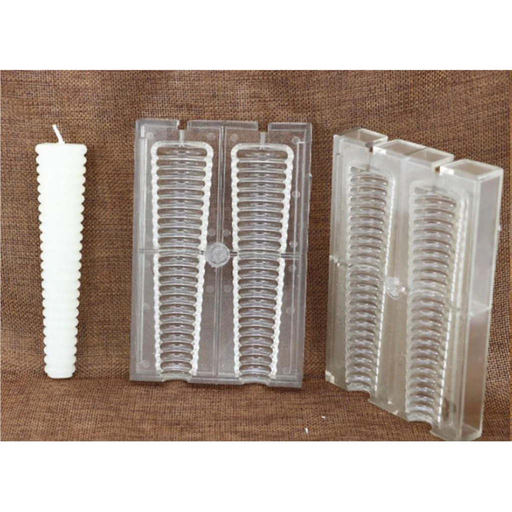 

Clear Long Spiral Rod Shape Candle Making Mould Soap Mold Tool for Home Candle Making DIY Crafts Ornaments 135x29x18mm