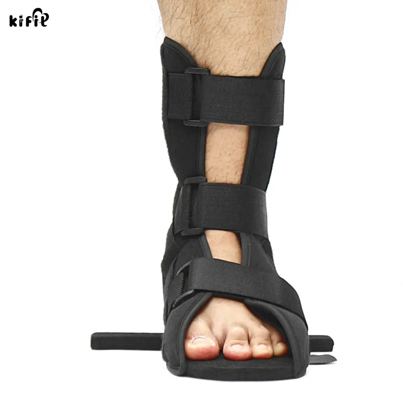 

KIFIT 1Pcs Black Soft Splint Boot Brace Ankle Support Nursing Care For Tendinitis Plantar Fasciitis Heel Spurs Fixed Orthotics
