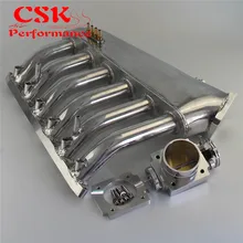 Впускной коллектор нагнетания+ Универсальный VQ35TPS 80 мм дроссельной заслонки Подходит для BMW E36 E46 M50 M52 M54 325i 328i 323i M3 Z3 E39 528i